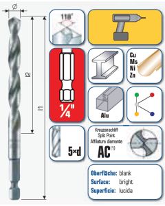 HSS Super mit 1/4" Sechskantschaft