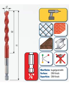 Profi Multicut mit 1/4"- Sechskantschaft